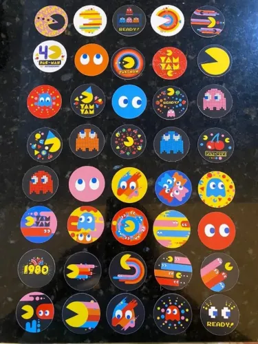 coleção completa tazos pac man (40 unidades)
