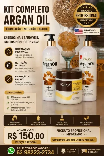 Kit cabelo Argan Oil profissional