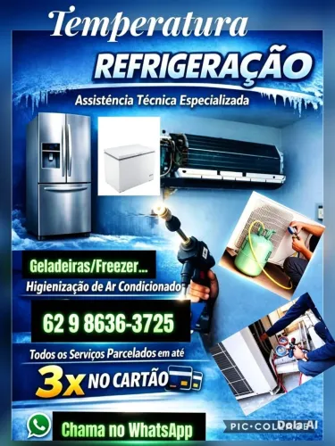 Cuidamos do seu equipamento:Consertos/Manutenção em Geladeiras,Ar condicionado e outros