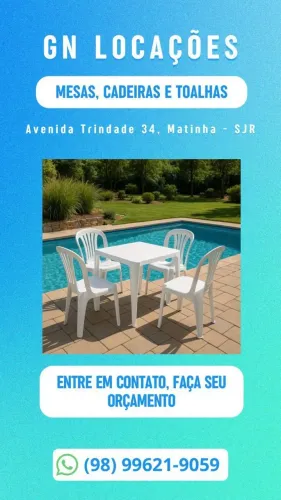 Alugamos mesas e cadeiras 