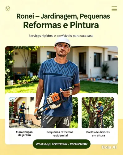Jardim, limpeza terreno, pintura e pequenas reforma também fazemos podas !
