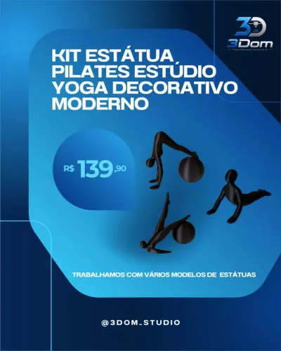 KIT PILATES ESTÚDIO YOGA DECORATIVO MODERNO