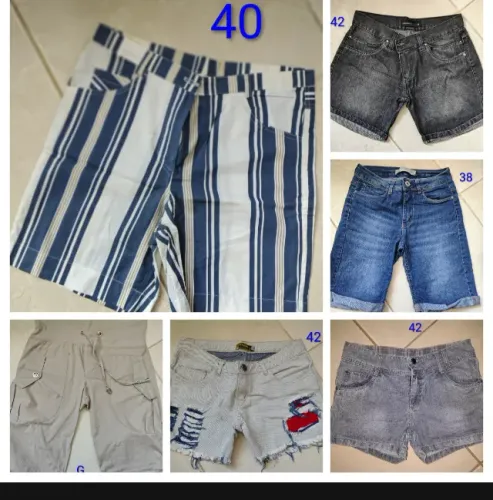 Lote de short jeans feminino