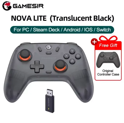 Controle GameSir Nova Lite, Hall Effect, Bluetooth/2.4GHz/USB, Multi-Plataforma - LACRADO