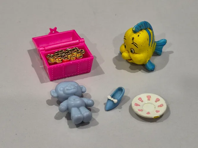 Kit itens da Pequena Sereia versão Polly Pocket