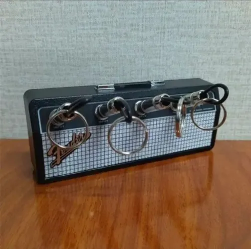 Porta chave Fender amplificador com 4 plugues P10 decorativo