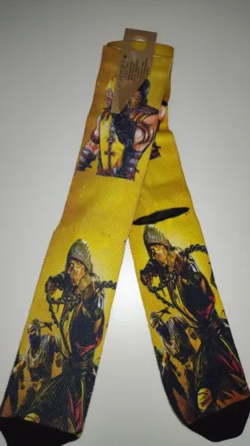 meia sublimada mortal kombat