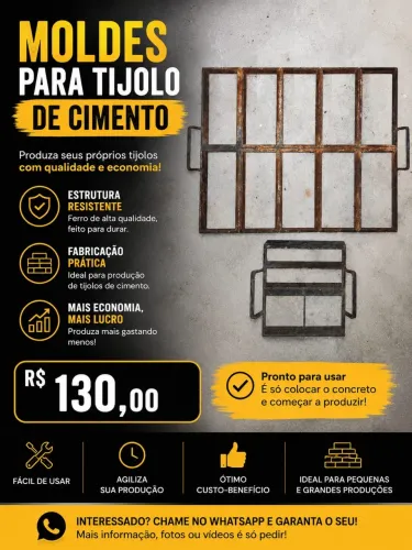 Forma para tijolo de cimento