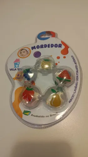 Mordedor Para Bebê Com Água Macio Alívio Gengiva Vila Toy Frutas