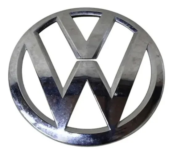 Emblema Grade Dianteira Volkswagen Polo Virtus 2017 2018 19 Prateado