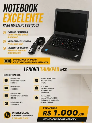 Vendo Notebook ThinkPad E431 Lenovo