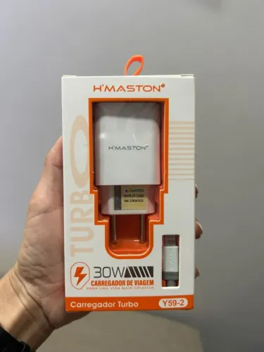 Carregador 30w Super Turbo com Cabo USB-C Branco Iphone