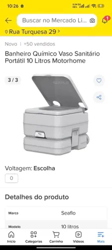 Sanitário para Motorhome
