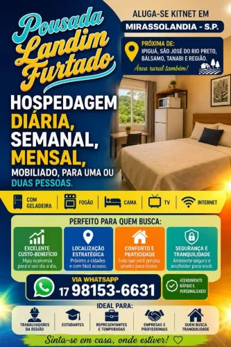Kitnet na Cidade de Mirassolândia 