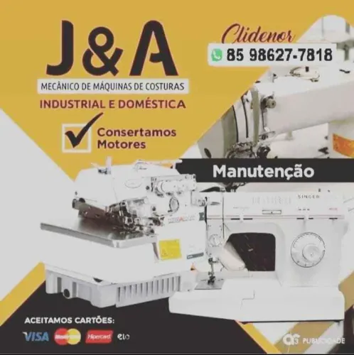 Mecânico de Máquinas de costura industrial e doméstica