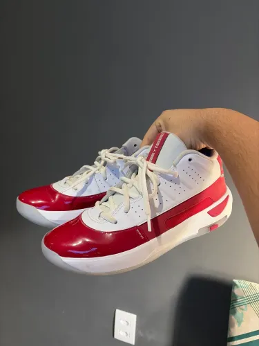 Tênis Jordan Original Branco/Vermelho - Tam. 44