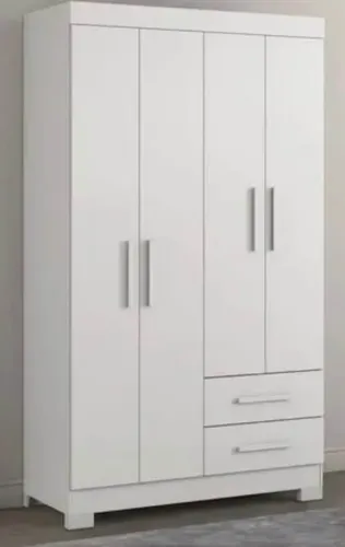 Elegância e Organização em um Só Guarda-Roupa: Modelo NT5005 Branco