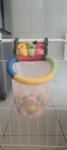 Cesto de Basquete para Bebe com 6 bolinhas