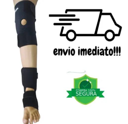 Joelheira E Tornozeleira Compressão Articulada Elástica Ajustável Ortopédica (Leia) V/T
