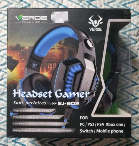 Headset Gamer Verde EJ-902