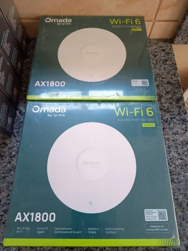 Vendo 2 Access Point Tp-link Wi-fi 6 Ax1800 Montável Em Teto Eap613 S/ Fonte, novos.