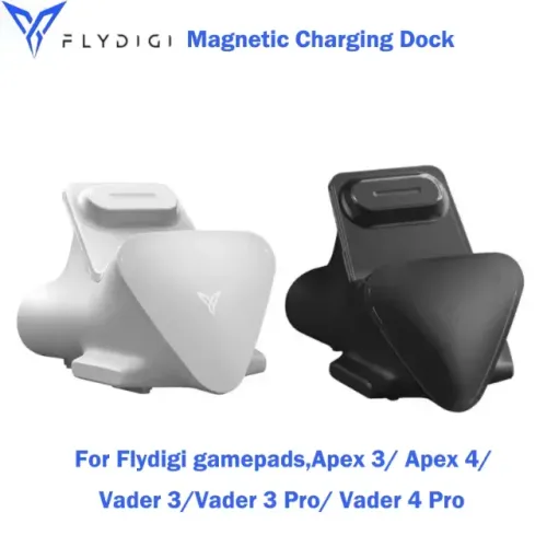Base Carregamento Dock Flydigi p/ Vader 3 Pro Vader 4 Pro Apex 3 Apex 4 Cor Preto, Branco