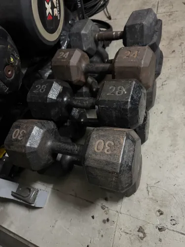 Dumbells sextavados