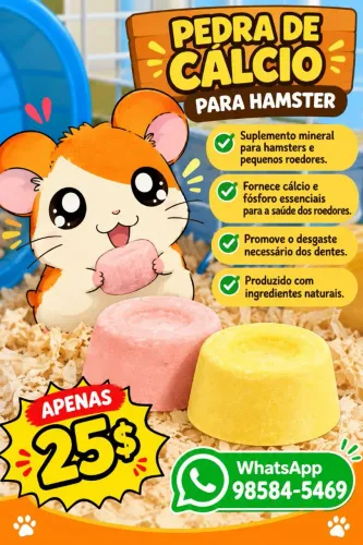Pedra de cálcio para hamster/ roedor
