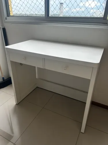 Escrivaninha Branca com 2 Gavetas