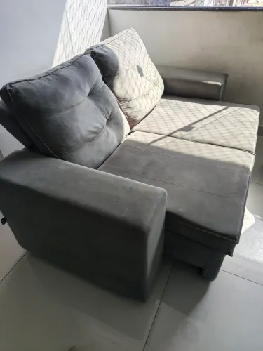 Sofá 2 Lugares Retrátil Reclinável Suede.