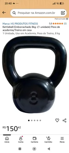 Kettlebell Emborrachado 8kg