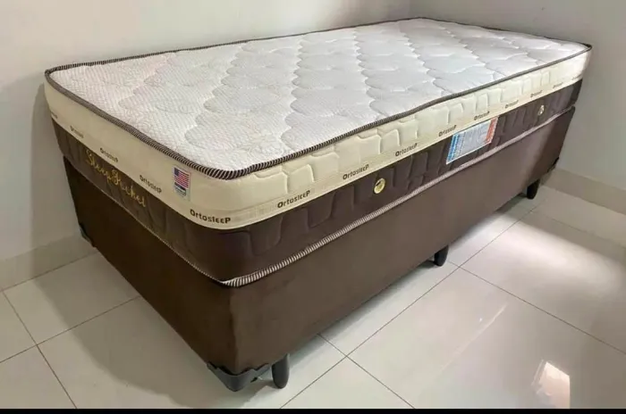 Cama solteiro molas ensacadas promoção a vista