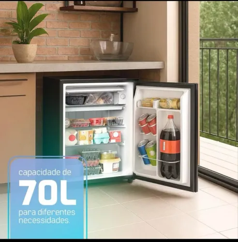 Frigobar Geladeira HQ 70 Litros Preto BC-70