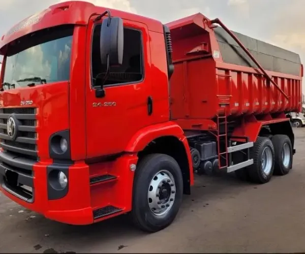 vw 24250 vermelho 2010 caçamba 10m³ 6x2