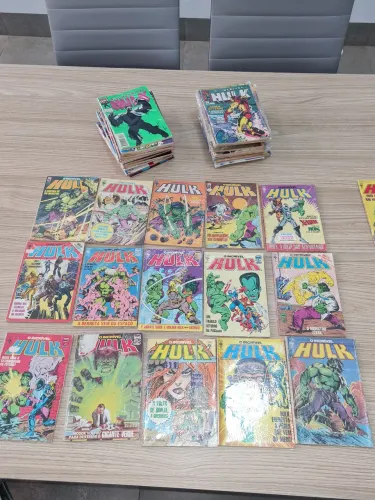 Lote raro de revistas do Hulk da Abril 86 edicoes