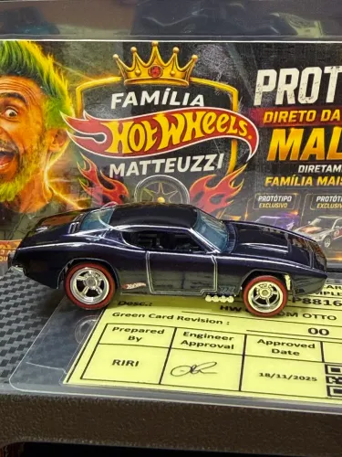 PROTÓTIPO CUSTOM OTTO STH HOTWHEELS DIRETO DA FÁBRICA MALÁSIA ? YELLOW CARD