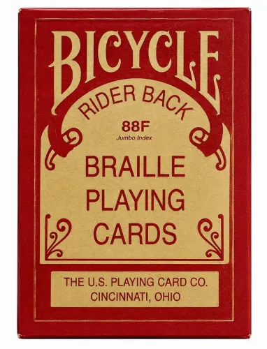 Baralho Bicycle braille Rider vermelho dourado