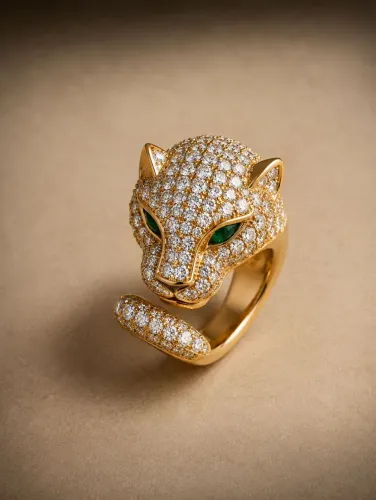 Anel Pantera Diamond em Ouro 18K
