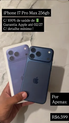 iPhone 17 Pro Max 256gb na garantia Apple !