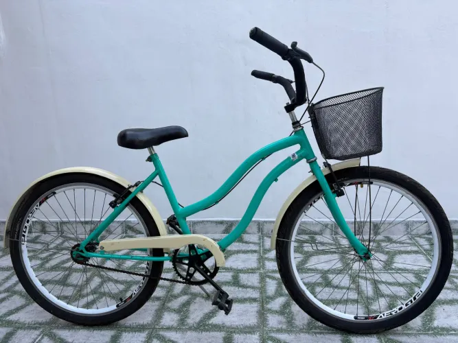 Bicicleta Praiana Retrô/ Vintage Turqueza