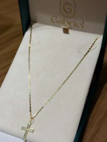 Cordão de ouro com pingente 3.14g novo ( LOJA FÍSICA )