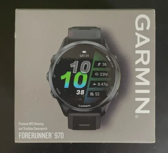 Garmin Relógio Forerunner 970 47mm com Monitor Cardíaco de Pulso e GPS