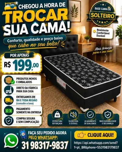 Cama box solteiro