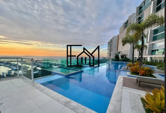 Belíssimo apartamento para aluguel jo Cloc Marina Residence - 58m2 - 1/4 - Vista mar - Sal