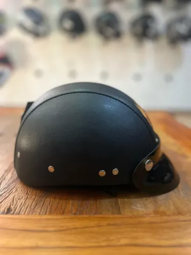 Capacete Coquinho Fire Helmets Preto Couro 
