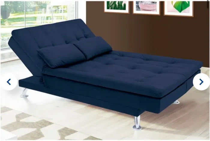 Sofá cama reclinável com chaise