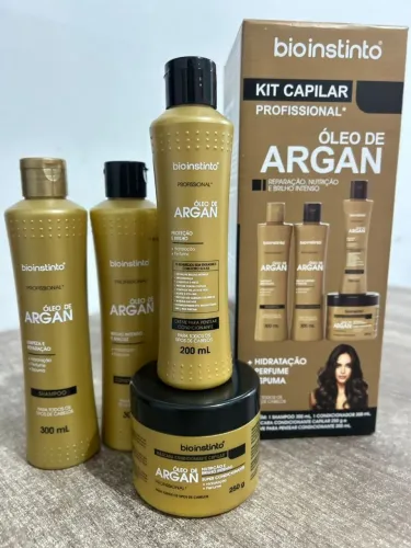 Kit Capilar Bio Instinto Óleo de Argan Profissional - Tratamento Completo