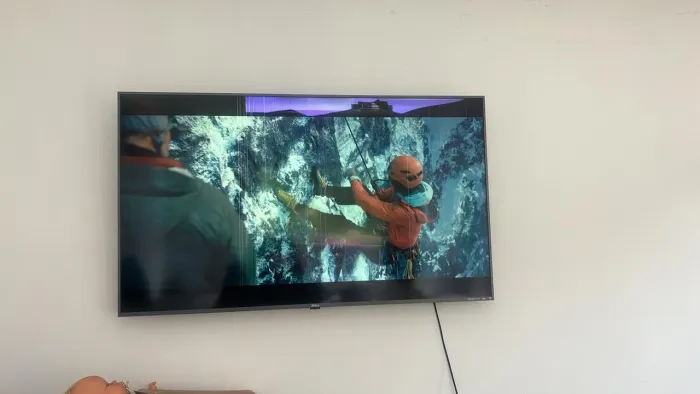 Tv 58 polegadas tela bateu