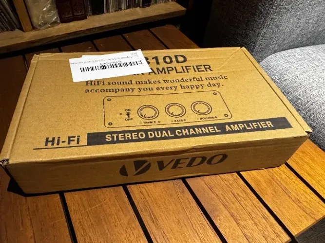 Mini Amplificador Hi-Fi VEDO TB-10D Classe D 2 Canais - Novo