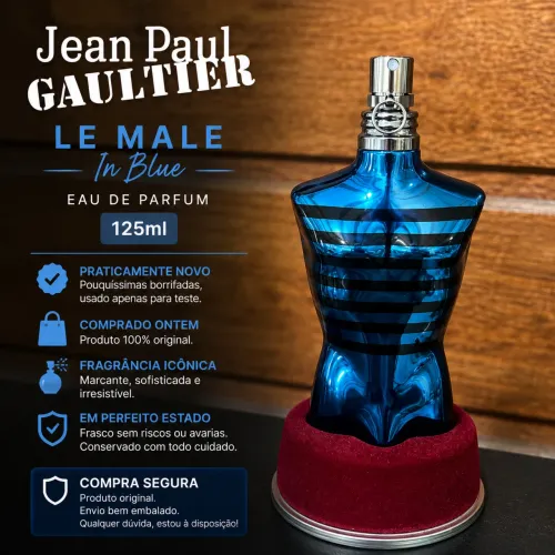  Jean Paul Gaultier Le Male In Blue EDP 125ml Original c/ Nota Fiscal